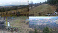 Sdružený snímek okolí chaty Myslivna