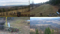 Sdružený snímek okolí chaty Myslivna