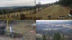 Sdružený snímek okolí chaty Myslivna