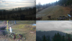 Sdružený snímek okolí chaty Myslivna