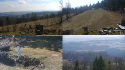 Sdružený snímek okolí chaty Myslivna