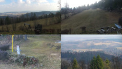 Sdružený snímek okolí chaty Myslivna