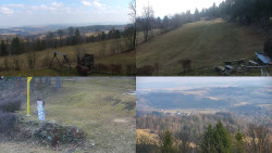 Sdružený snímek okolí chaty Myslivna