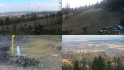 Sdružený snímek okolí chaty Myslivna