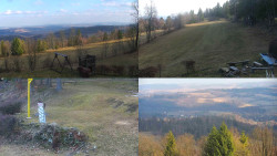 Sdružený snímek okolí chaty Myslivna