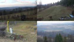 Sdružený snímek okolí chaty Myslivna