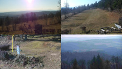 Sdružený snímek okolí chaty Myslivna