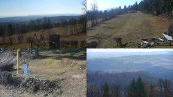 Sdružený snímek okolí chaty Myslivna