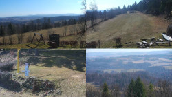 Sdružený snímek okolí chaty Myslivna