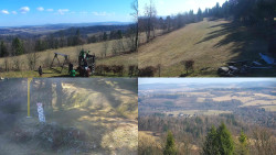 Sdružený snímek okolí chaty Myslivna