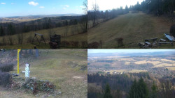 Sdružený snímek okolí chaty Myslivna