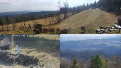 Sdružený snímek okolí chaty Myslivna