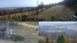 Sdružený snímek okolí chaty Myslivna