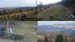 Sdružený snímek okolí chaty Myslivna