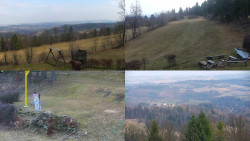 Sdružený snímek okolí chaty Myslivna