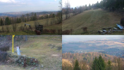 Sdružený snímek okolí chaty Myslivna