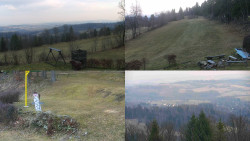 Sdružený snímek okolí chaty Myslivna