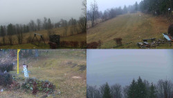 Sdružený snímek okolí chaty Myslivna