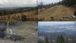 Sdružený snímek okolí chaty Myslivna