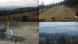 Sdružený snímek okolí chaty Myslivna