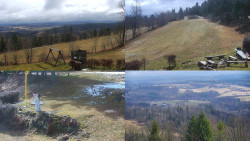 Sdružený snímek okolí chaty Myslivna