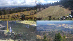 Sdružený snímek okolí chaty Myslivna