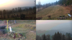 Sdružený snímek okolí chaty Myslivna