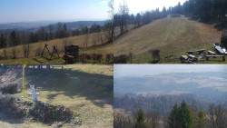 Sdružený snímek okolí chaty Myslivna