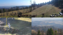 Sdružený snímek okolí chaty Myslivna