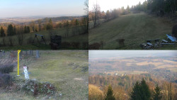 Sdružený snímek okolí chaty Myslivna