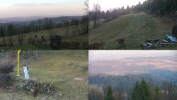 Sdružený snímek okolí chaty Myslivna