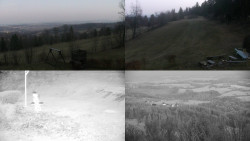 Sdružený snímek okolí chaty Myslivna