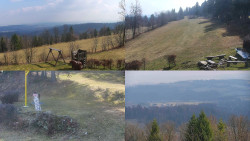 Sdružený snímek okolí chaty Myslivna