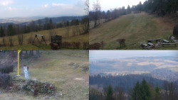 Sdružený snímek okolí chaty Myslivna