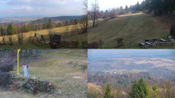 Sdružený snímek okolí chaty Myslivna