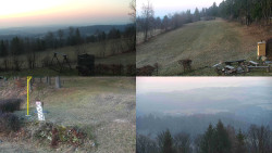 Sdružený snímek okolí chaty Myslivna