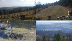 Sdružený snímek okolí chaty Myslivna