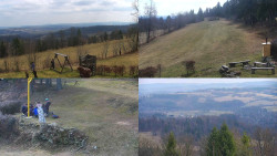 Sdružený snímek okolí chaty Myslivna