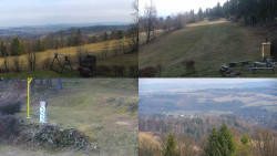 Sdružený snímek okolí chaty Myslivna