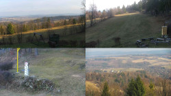 Sdružený snímek okolí chaty Myslivna