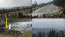 Sdružený snímek okolí chaty Myslivna