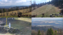 Sdružený snímek okolí chaty Myslivna