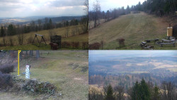 Sdružený snímek okolí chaty Myslivna