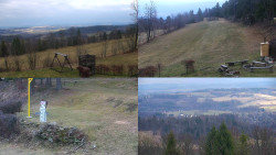 Sdružený snímek okolí chaty Myslivna