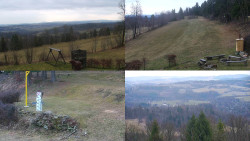 Sdružený snímek okolí chaty Myslivna