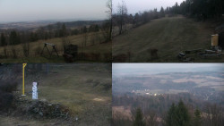 Sdružený snímek okolí chaty Myslivna