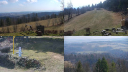 Sdružený snímek okolí chaty Myslivna