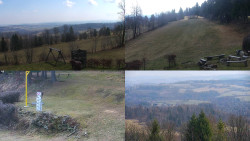 Sdružený snímek okolí chaty Myslivna