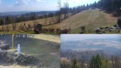 Sdružený snímek okolí chaty Myslivna