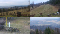 Sdružený snímek okolí chaty Myslivna